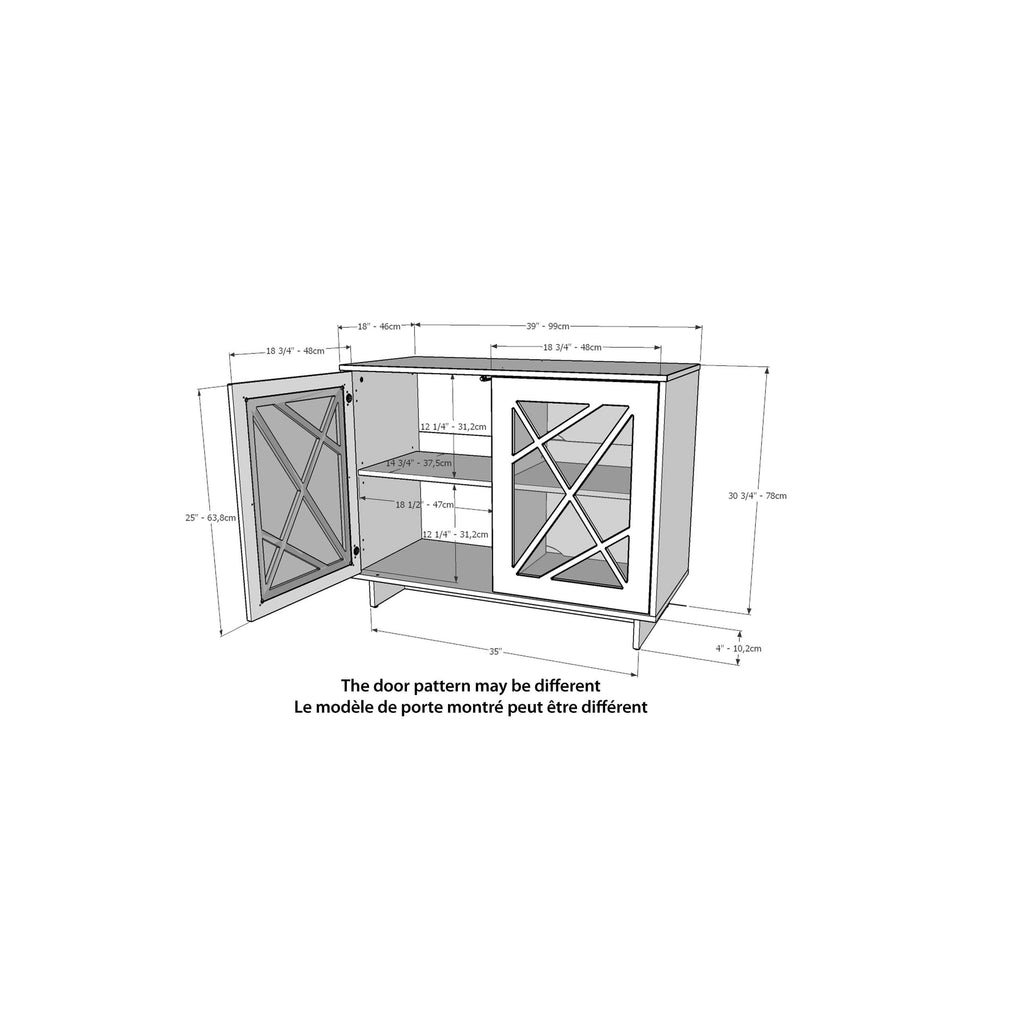 Black 2-Door Storage Cabinet J2198