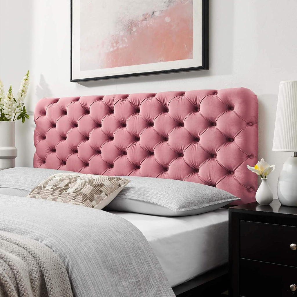 Teal Tufted Velvet California King Headboard O14767