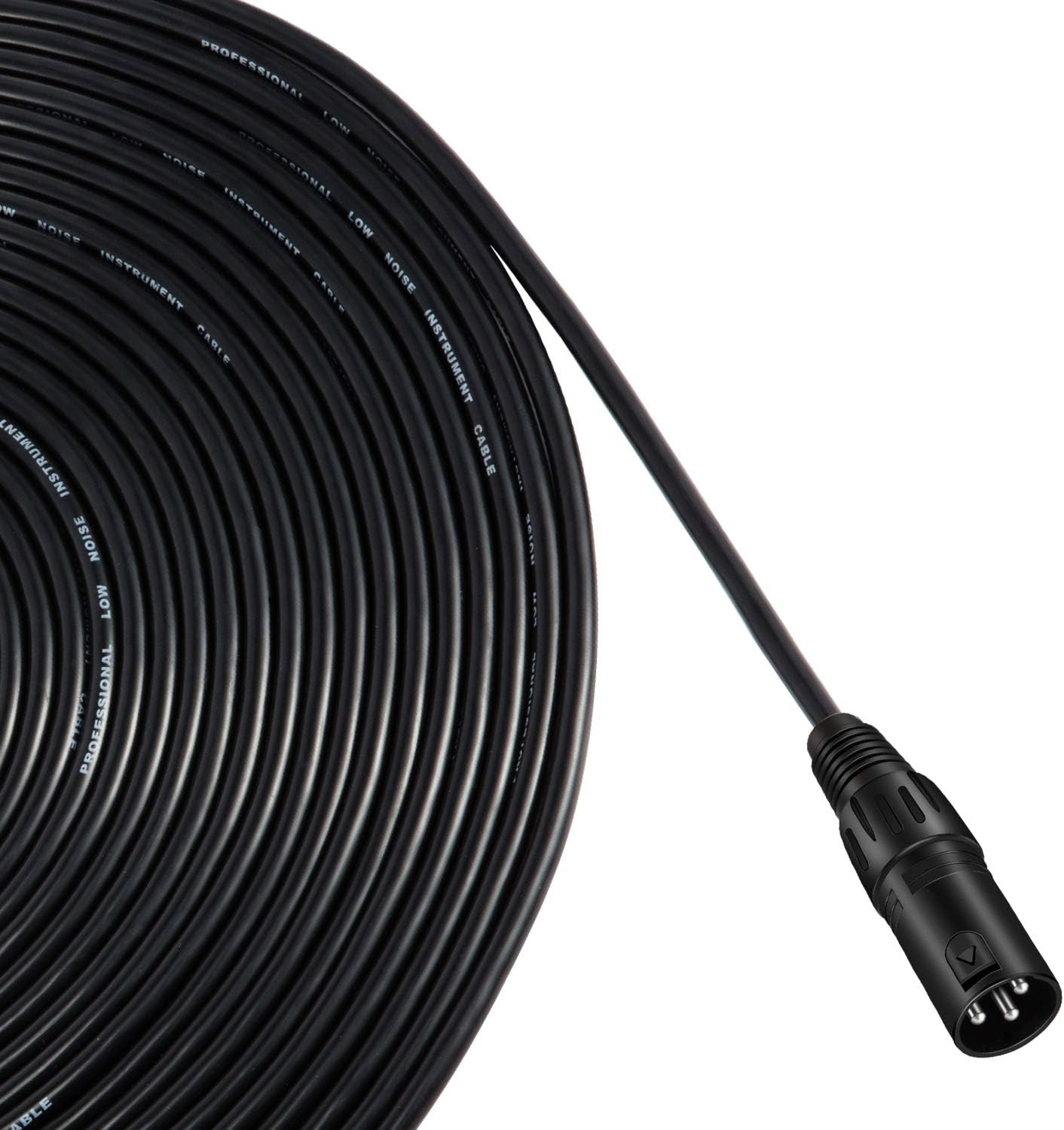 50ft XLR Microphone Male to Female Mic Cables Black 3-Pack B30892