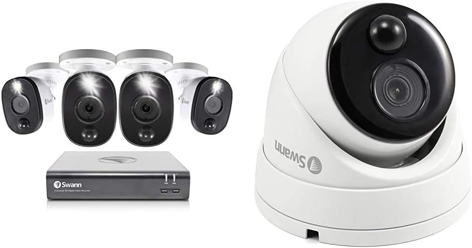 8 Channel 4 Camera 1080p DVR 1TB HDD Security System I96061