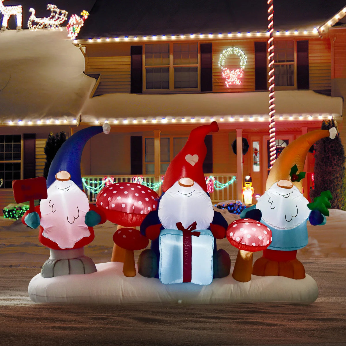 Christmas Inflatable Decorations with LED Lights A393802