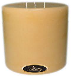 Leather Pillar Candle 6x6 M93791