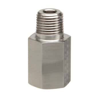 Threaded Adapter, Stainless Steel, 3/8x22 Female BSPP to 3/8x22 Male NPT H348641