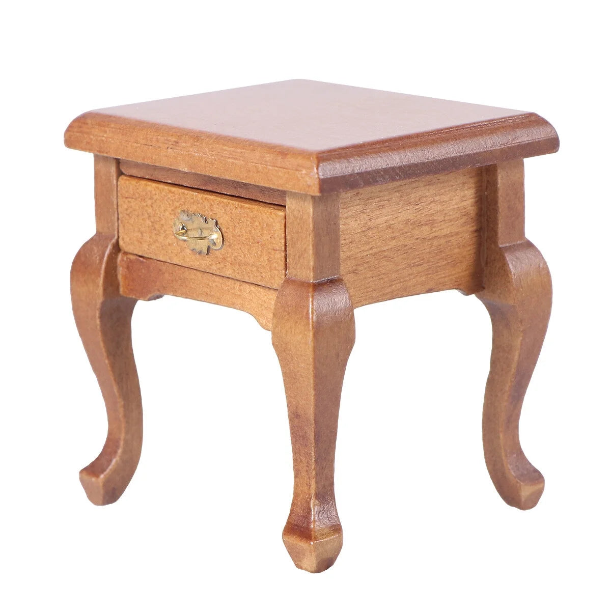 1:12 Walnut Colo Miniature Bedside Table Toy T4214