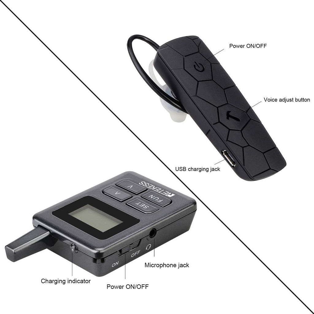 1 Transmitter and 5 Receivers Wireless Tour Guide System F994936