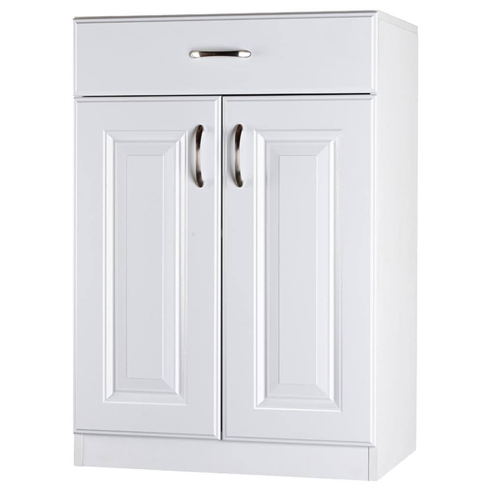 White Wood Composite Wall-Mount Utility Storage Cabinet N945