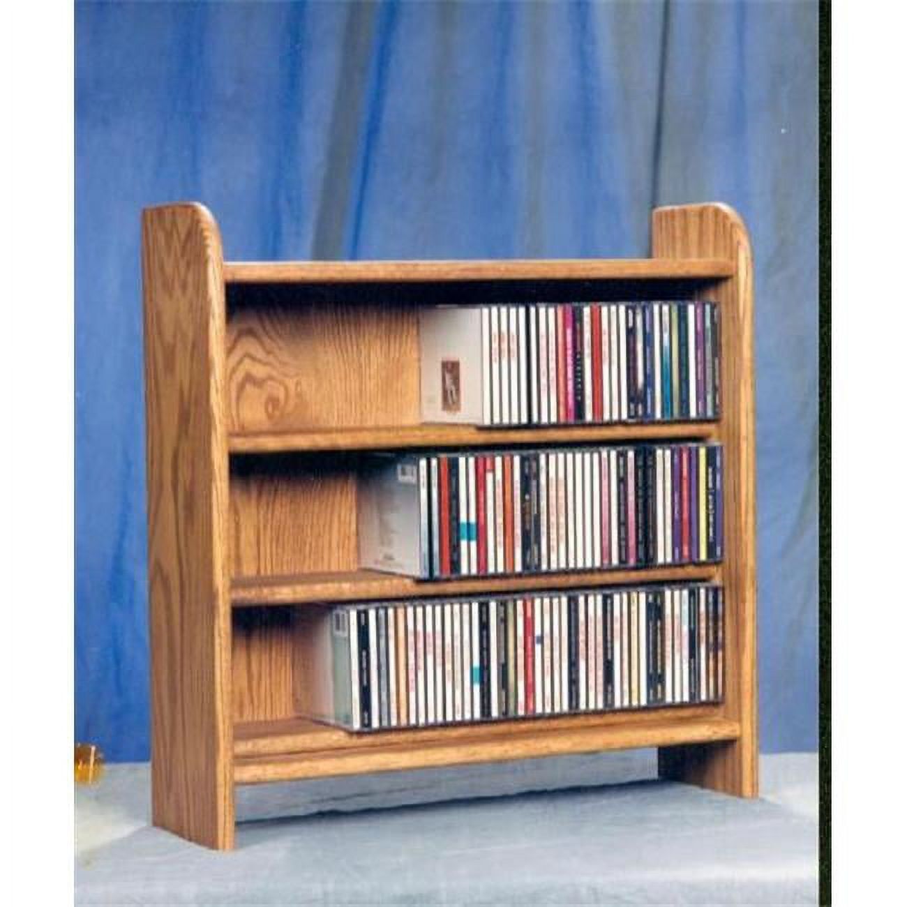 Solid Oak 3 Shelf CD Cabinet R24298