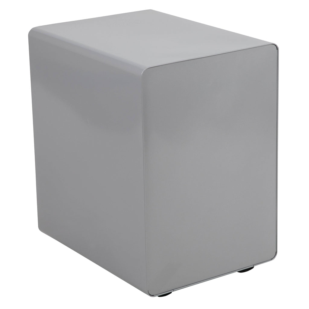 White and Charcoal 3-Drawer Mobile Locking Filing Cabinet C1284