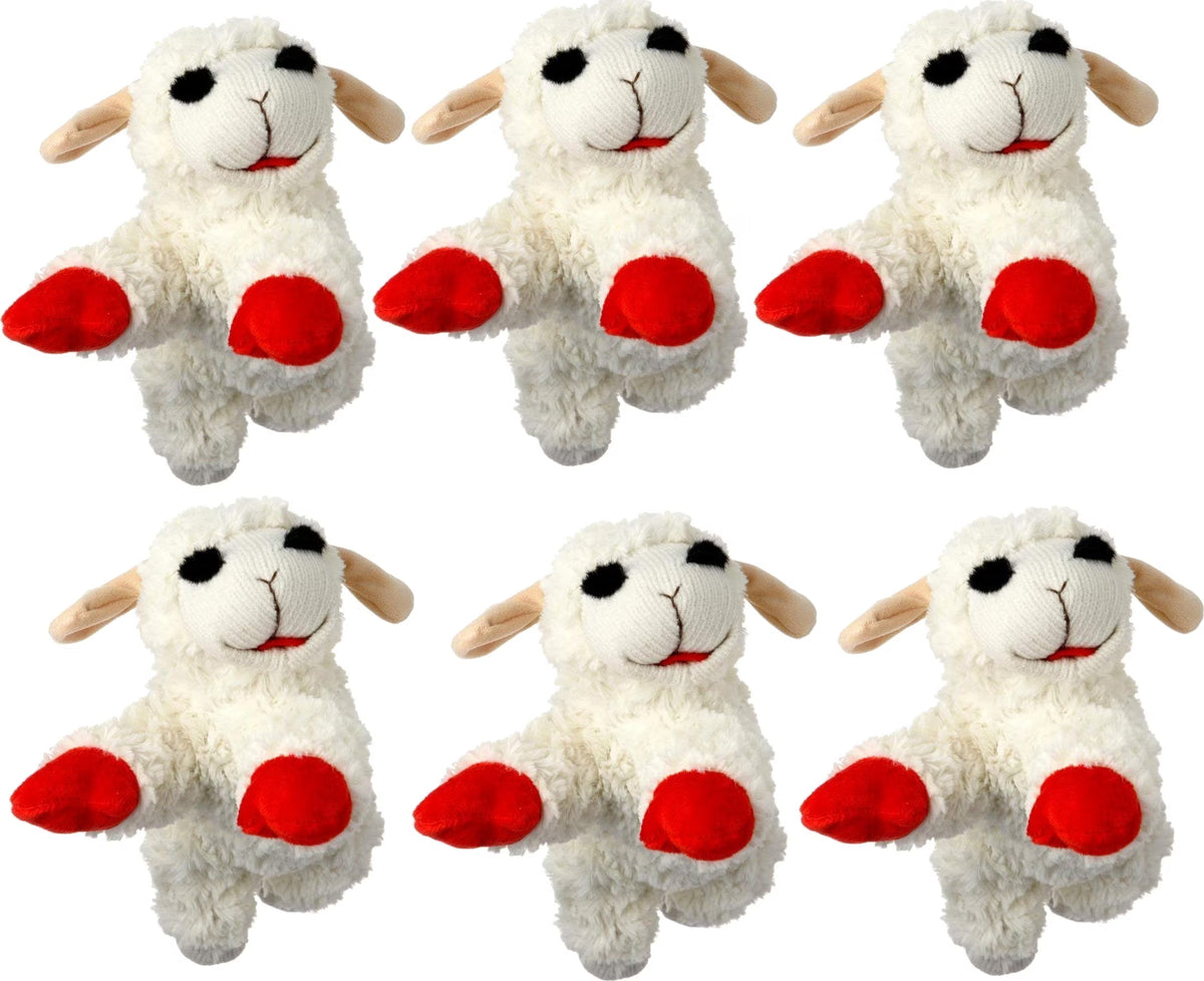 Pack of 6 Plush Dog Toy with Squeaker E741112