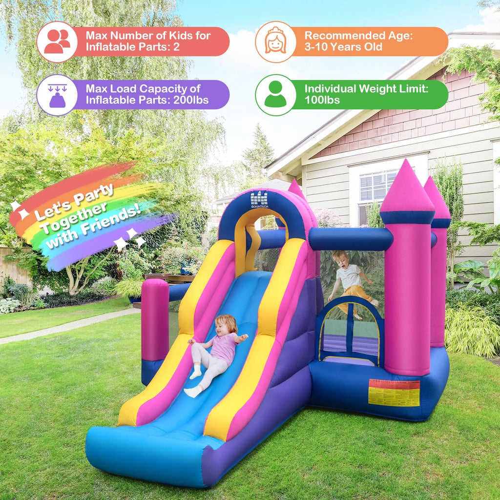 Inflatable Bounce Castle with Long Slide B37938