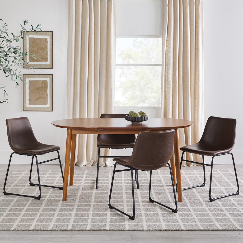 Caramel Solid Wood Oval Dining Table U1929