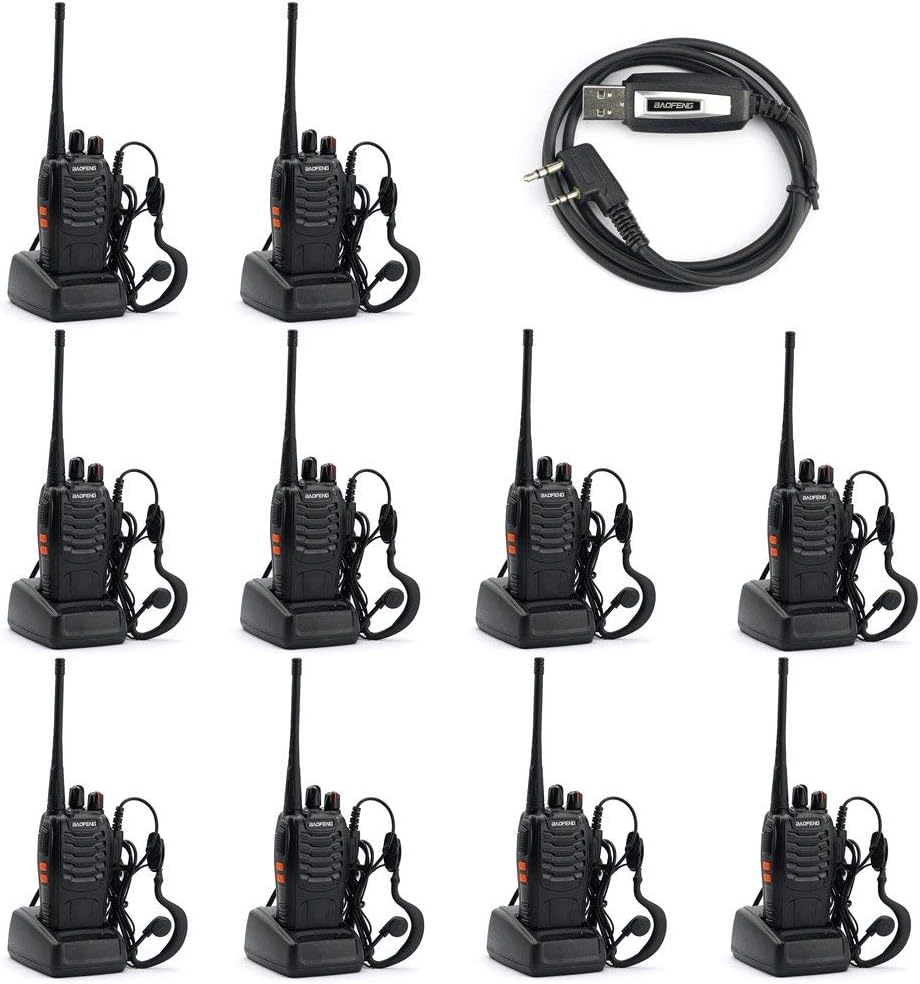 Two Way Radio Pack of 10 with USB Programming Cable I446