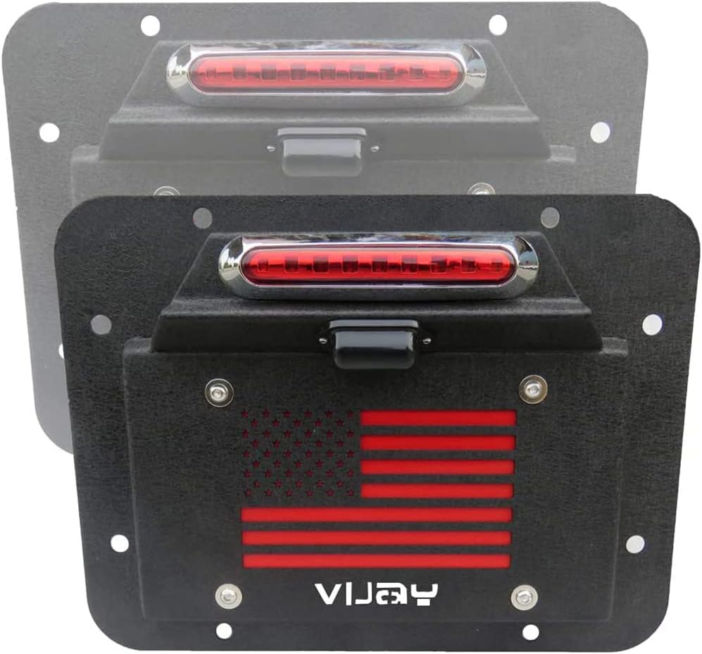Spare Tire Delete License Plate Relocation with Plate Light and Third Brake Light Pack of 2 S458