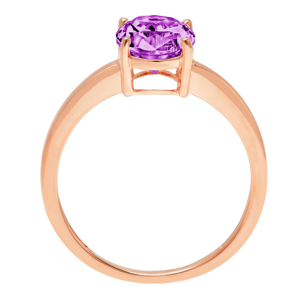 Oval Cut Simulated Alexandrite 14k Rose Gold Ring Size 10.5 B89162