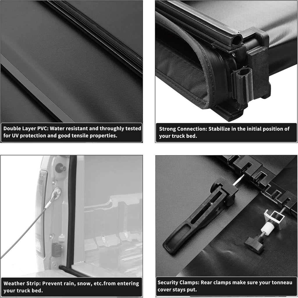 Soft Tri-Fold Truck Bed Tonneau Cover with 6.5 ft Bed Z884