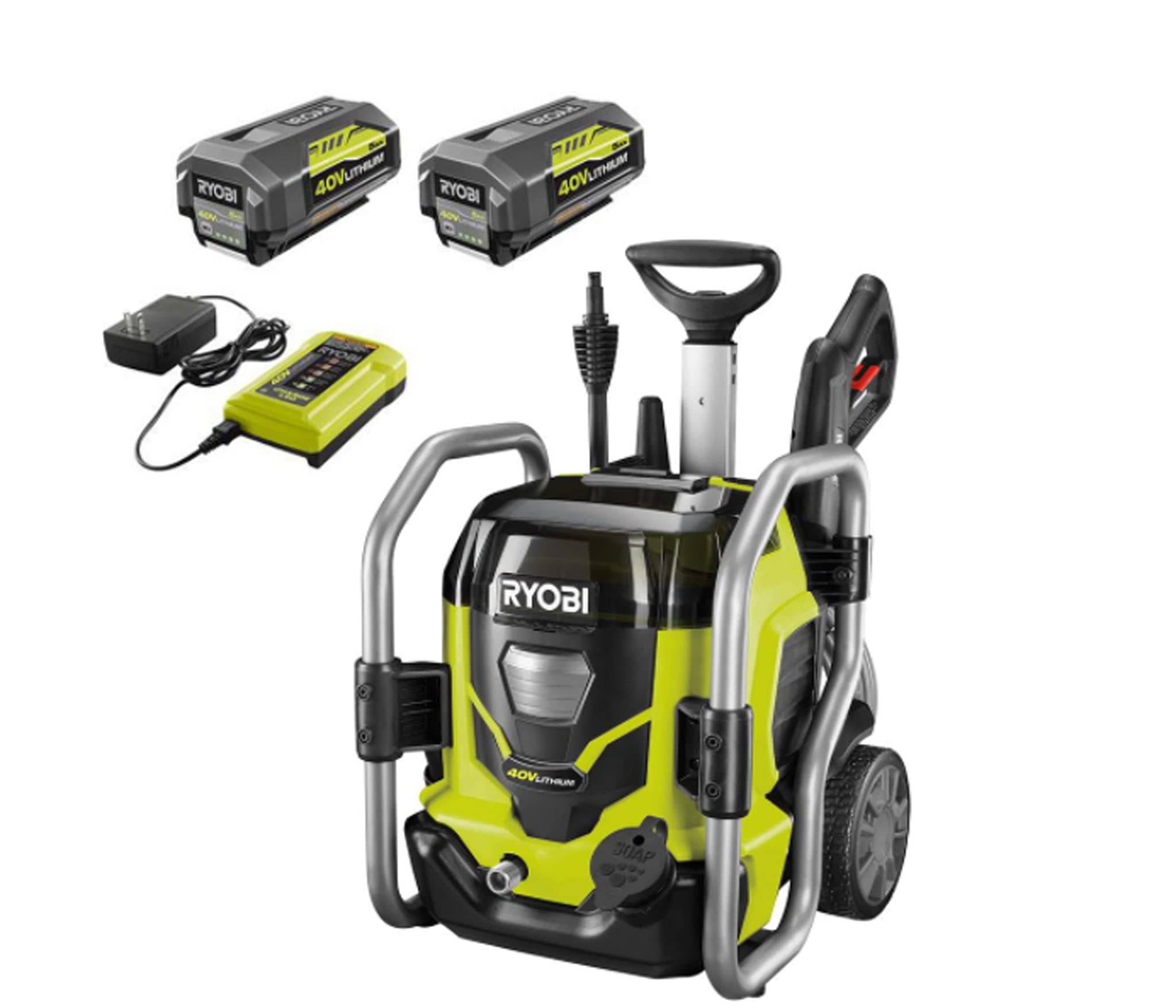1,500 PSI 1.2 GPM 40-Volt Cordless Electric Pressure Washer with Two 5.0 Ah Batteries and Charger J861