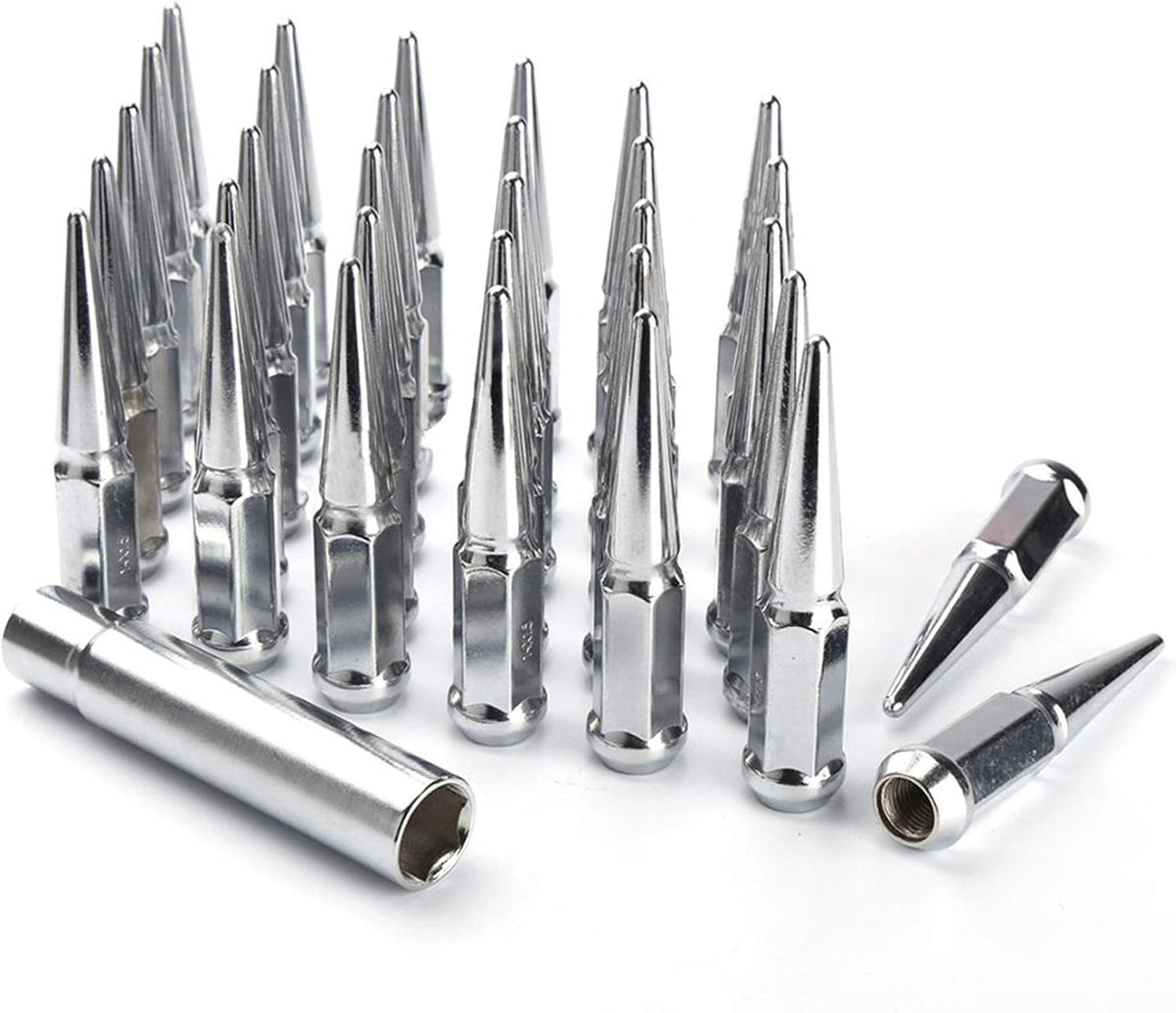 32 Spike Lug Nuts Black 1/2-20 Taper D451