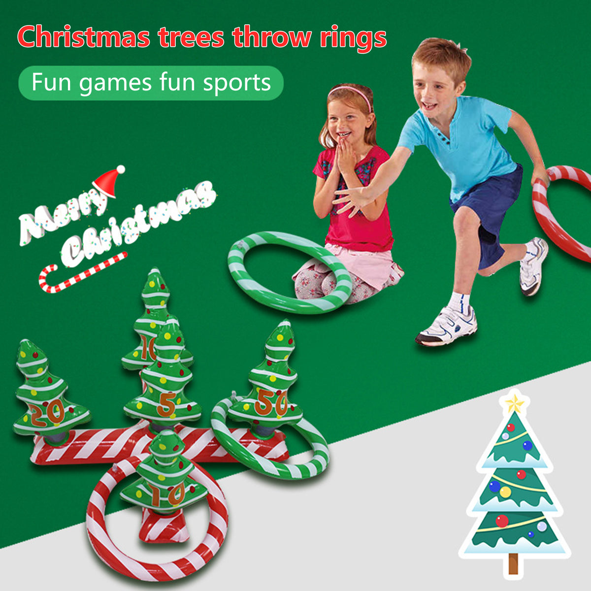 Inflatable Ring Toss Game Set with 4 Rings F75781
