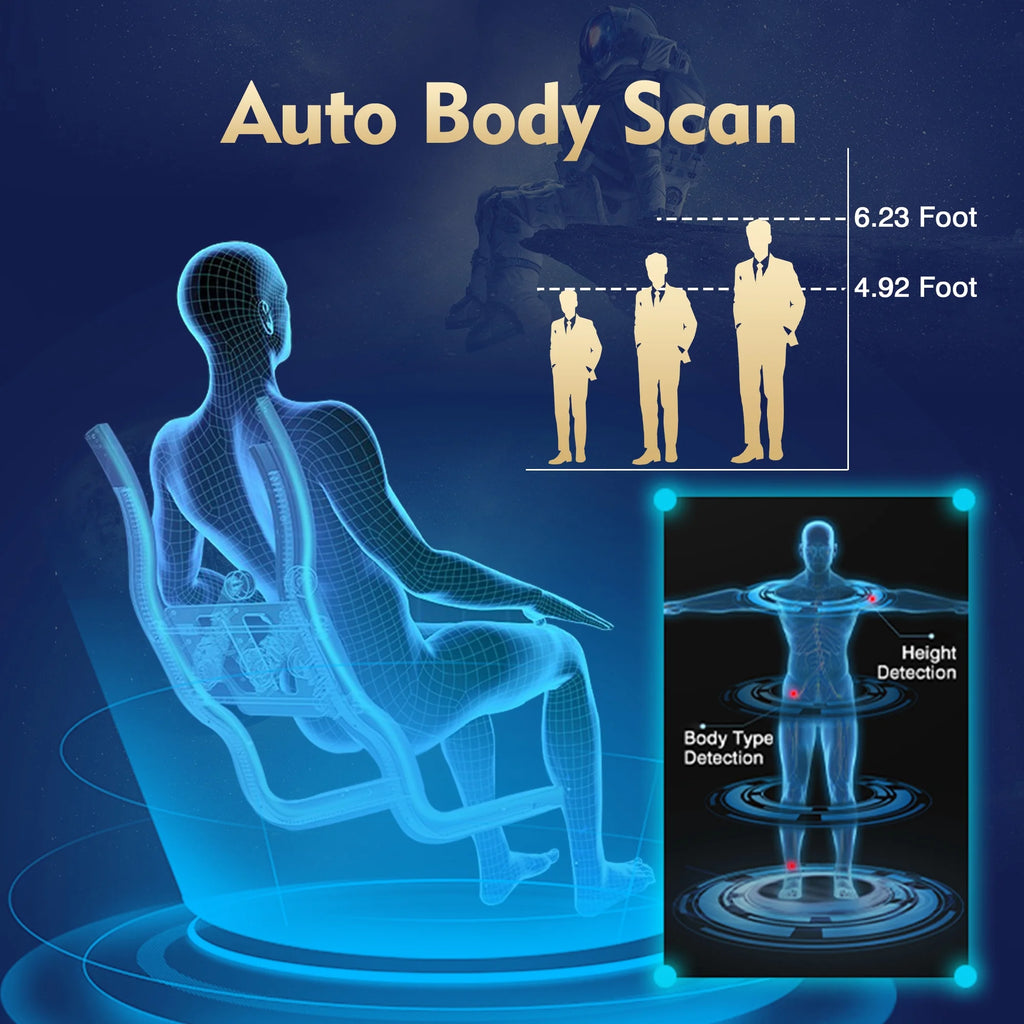Black 4D Zero Gravity Full Body Massage Chair D4198