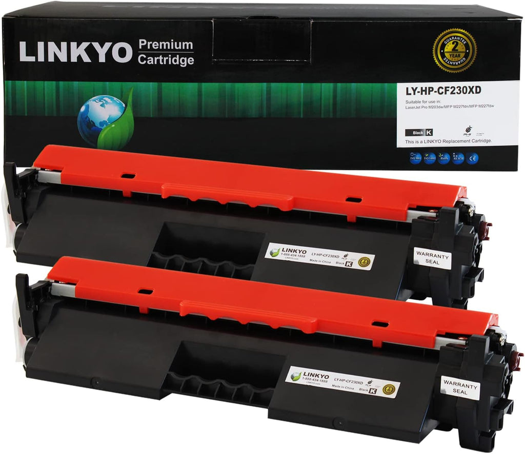 Compatible Toner Cartridge for HP 30X CF230X, Black, High Yield, 2-Pack V842686