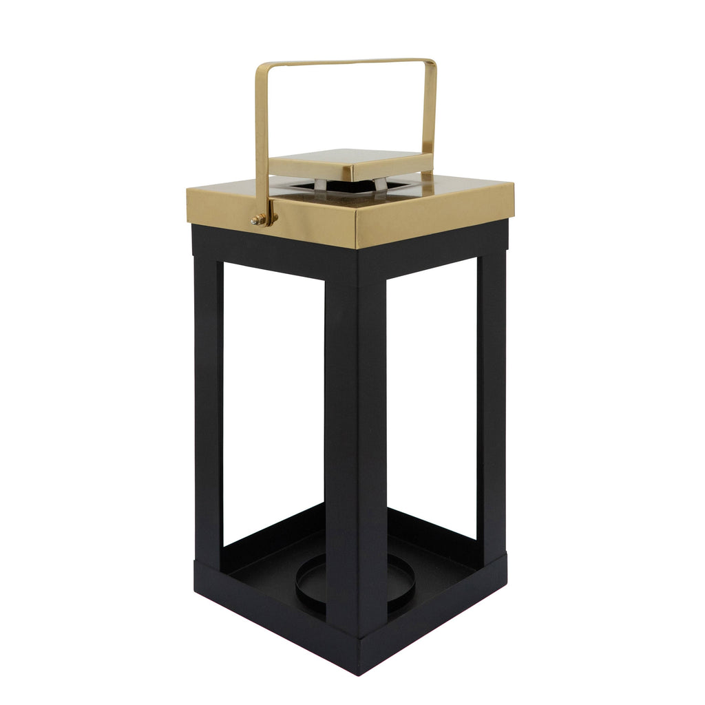 Metal Lantern with Gold Handles Q738