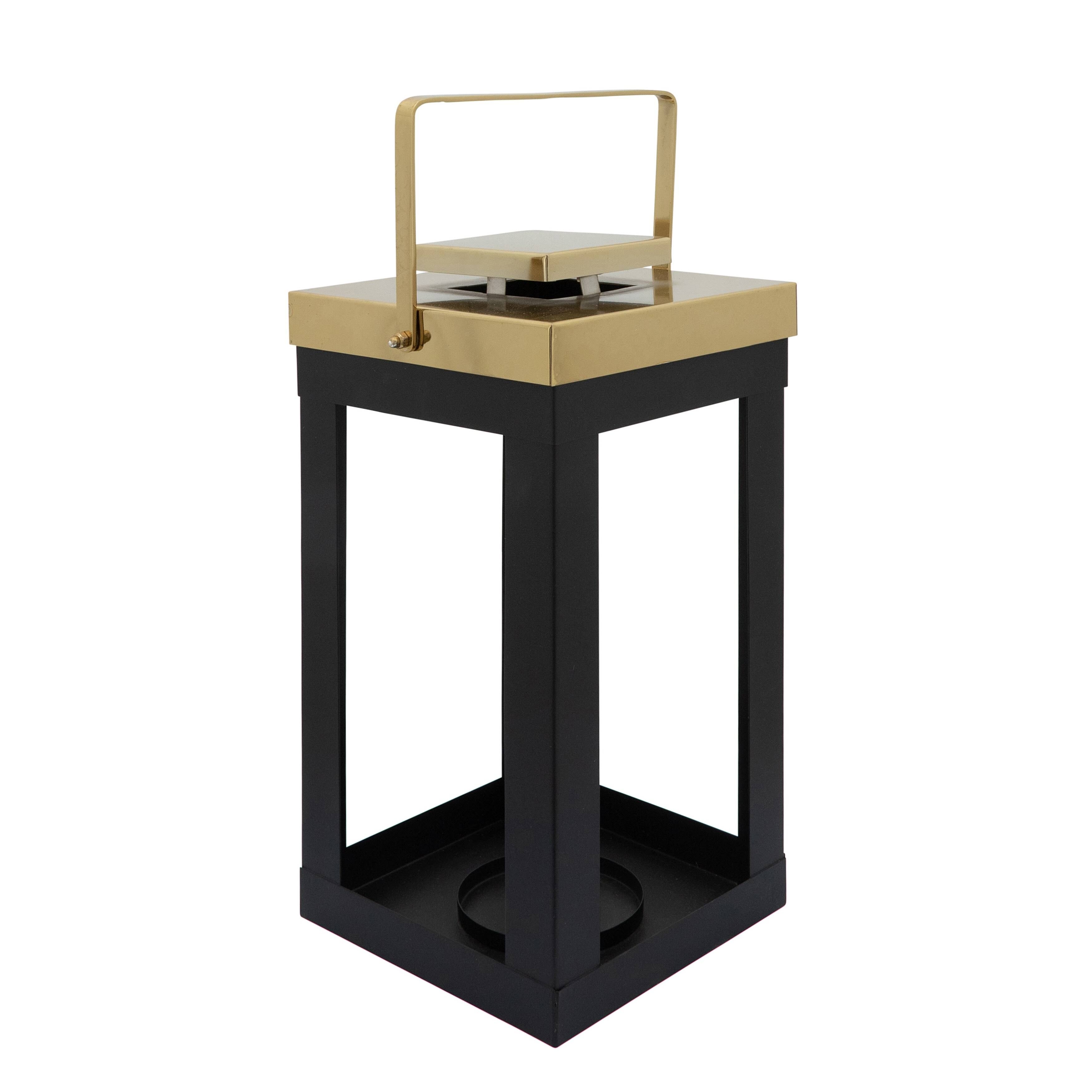 Metal Lantern with Gold Handles Q738