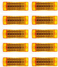 Amber 21 LED Side Marker Clearance Light Rectangle 12V Truck Trailer Camper O154563