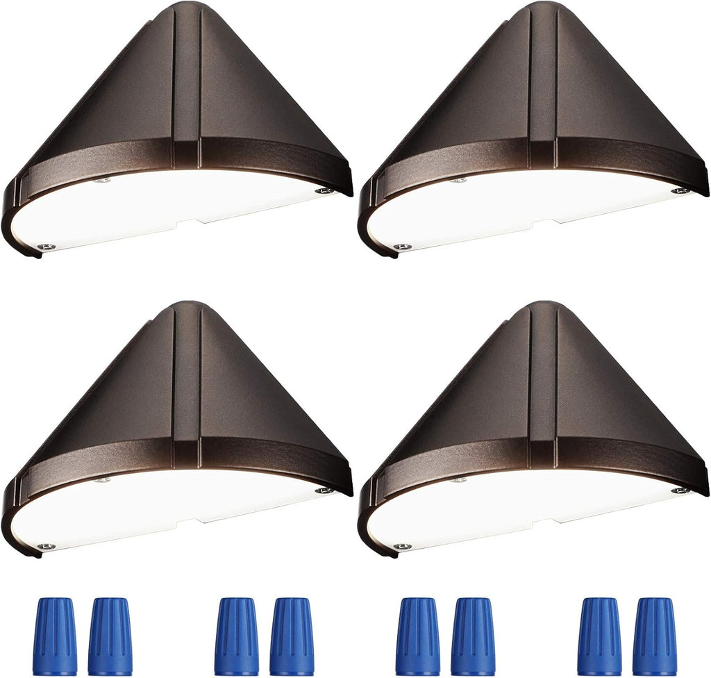 Pack of 4 LED Deck Lights, 5W, 12-24V, 2700K Soft White, Aluminum Housing M55267