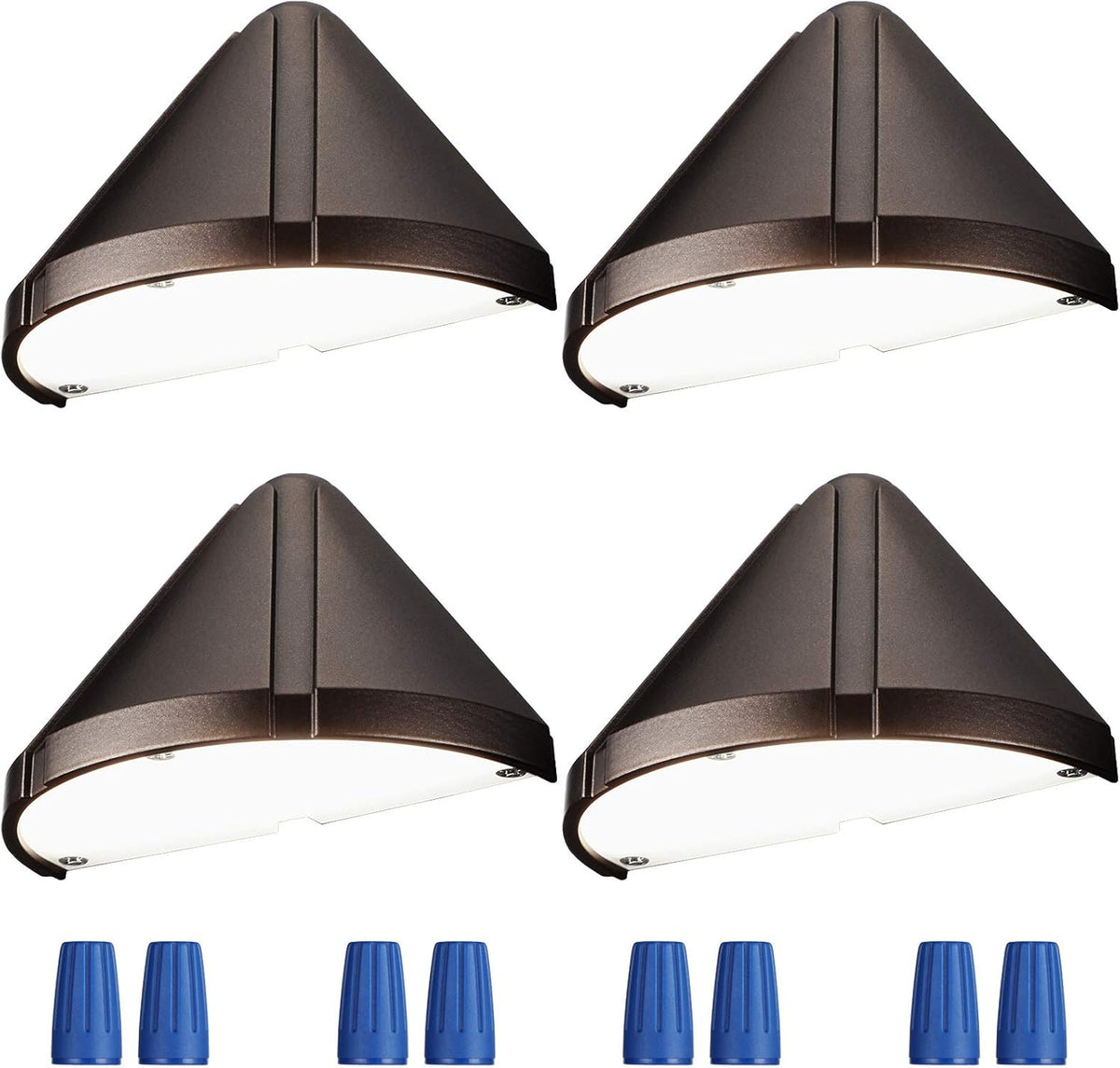 Pack of 4 LED Deck Lights, 5W, 12-24V, 2700K Soft White, Aluminum Housing M55267