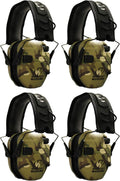 Razor Slim Electronic Shooting Muffs 4-Pack Bundle, Multi Cam Camo Tan O8485