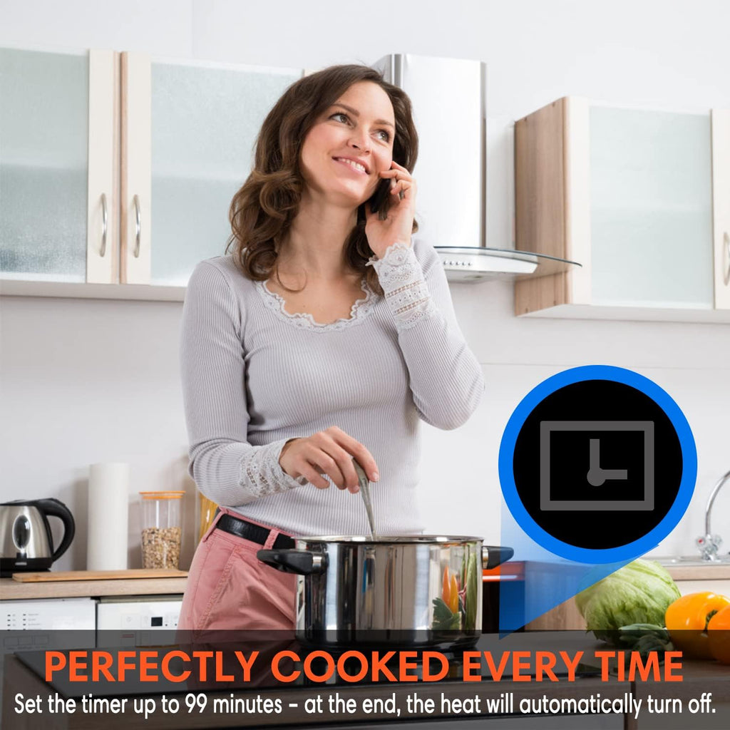 Induction Cooktop with 4 Burners Smoothtop Ceramic Glass F703459