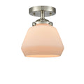 Brushed Satin Nickel 1 Light Semi-Flush Mount X3279