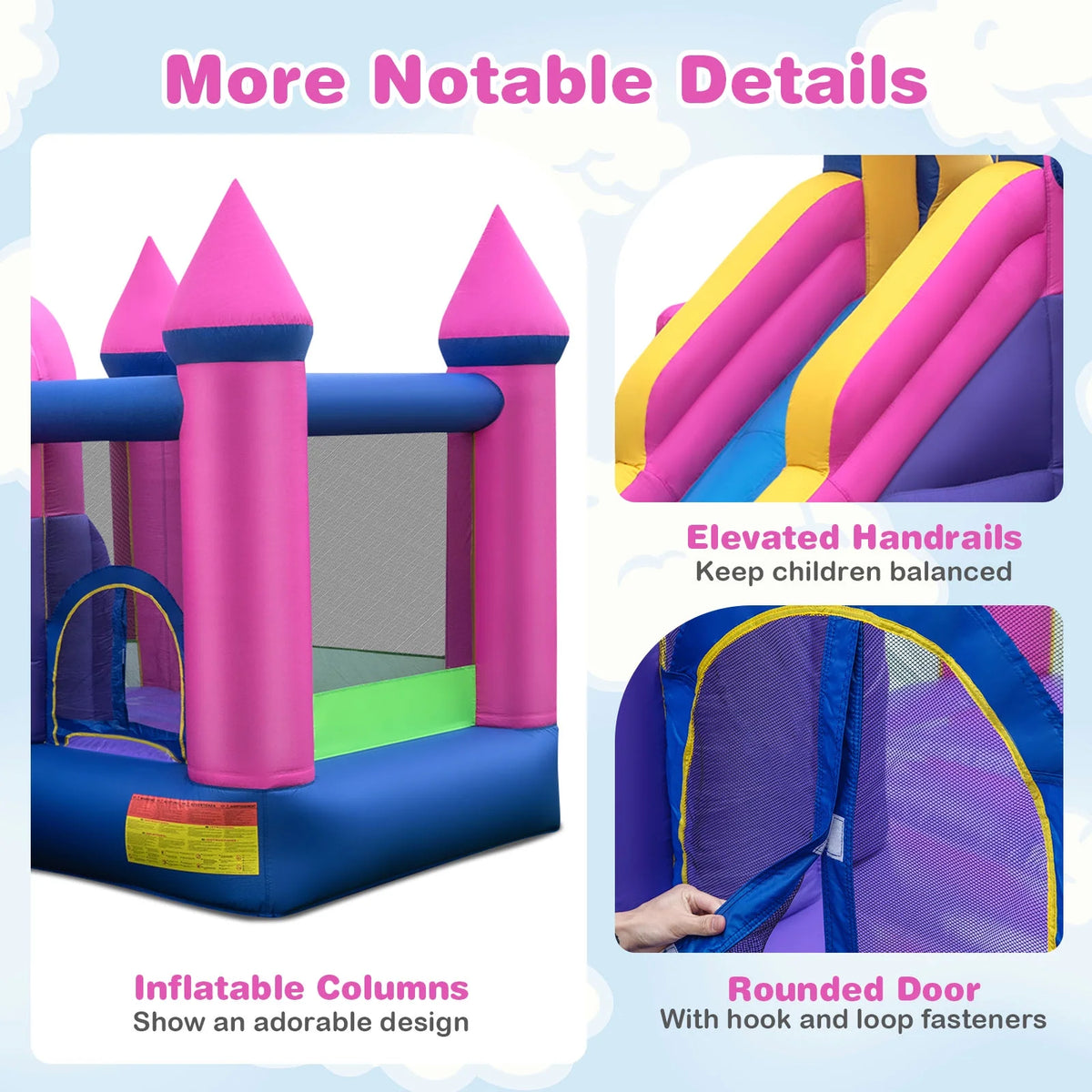 Inflatable Bounce Castle with Long Slide B37938