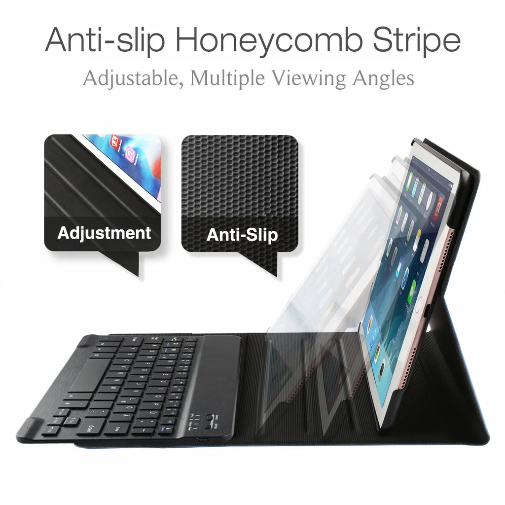 iPad Keyboard Case with Removable Wireless Bluetooth Keyboard O763635