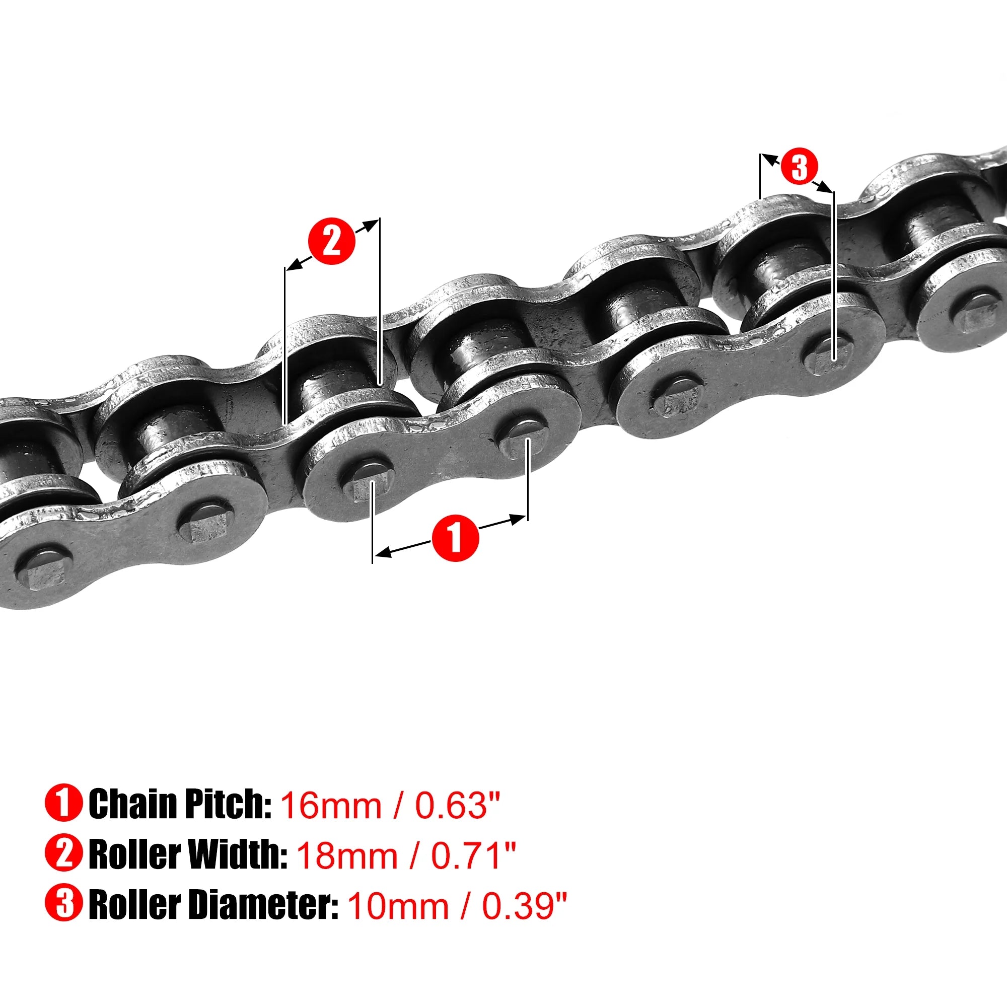 520 Motorcycle Chain 114 Link Non O-Ring with Connecting Master Link M1323