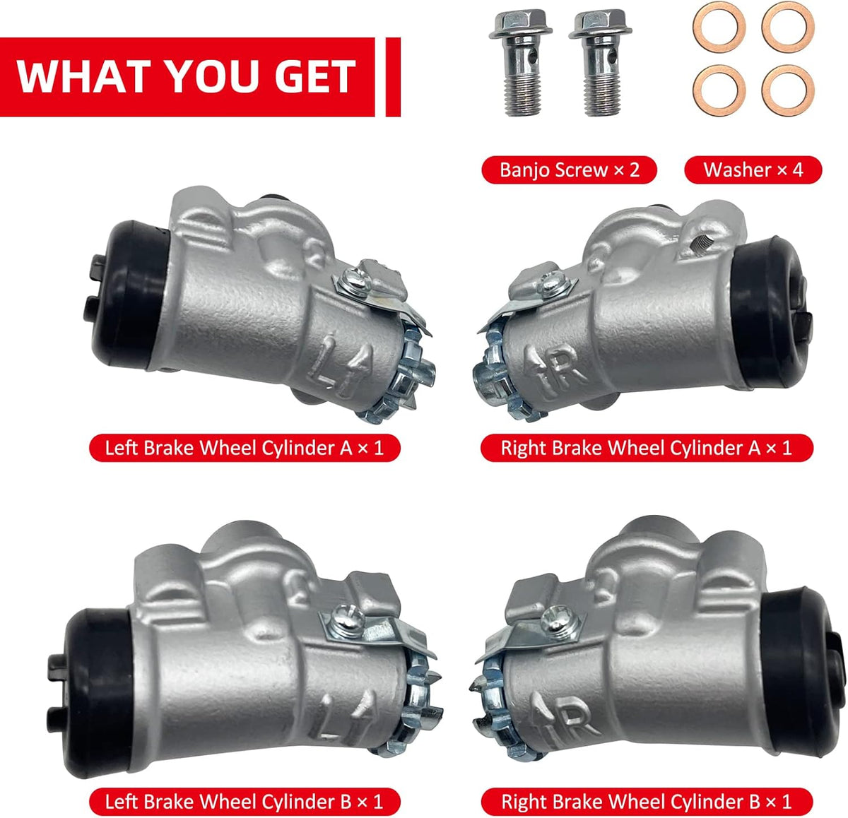 Front Brake Wheel Cylinders Pack of 2 L372535