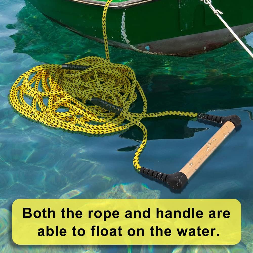 75 ft 2 Section Boat Tow Rope with Wood Handle, Pack of 2 P610