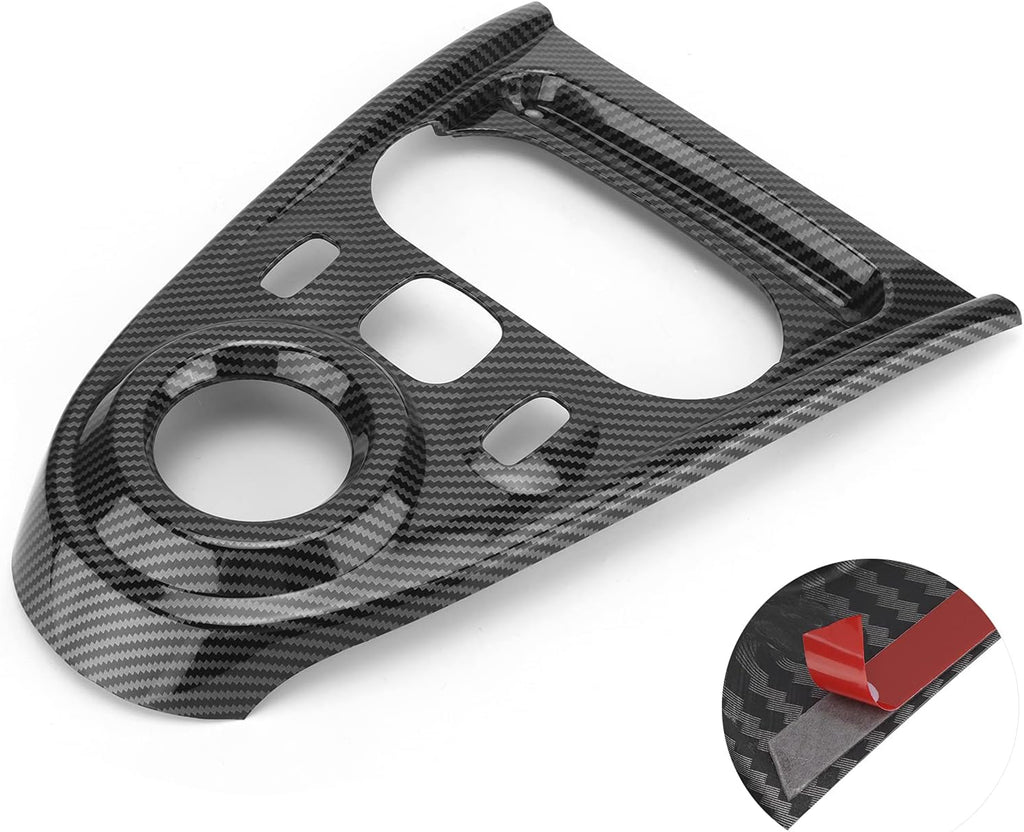 Carbon Fiber Style Gear Shift Panel Cover Sticker Pack of 2 Z2166