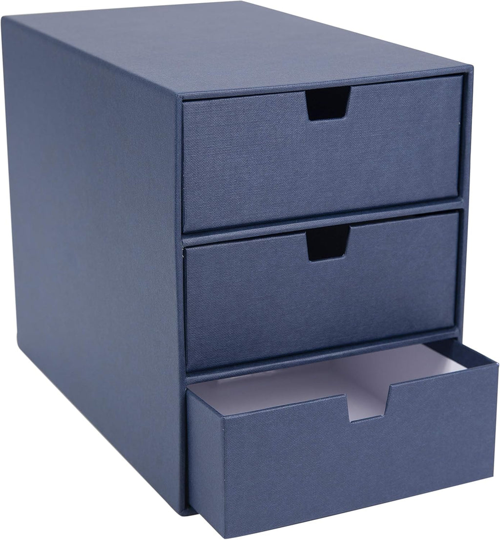 3-Drawer Canvas Fiberboard Desk Organizer I93373