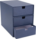 3-Drawer Canvas Fiberboard Desk Organizer I93373