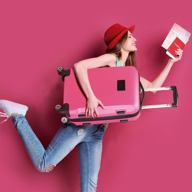 Pink 8-Wheel Hardcase Spinner Carry-On G9432