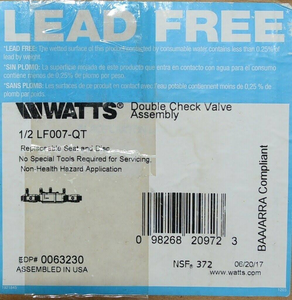 1/2x22 Double Check Valve R54433