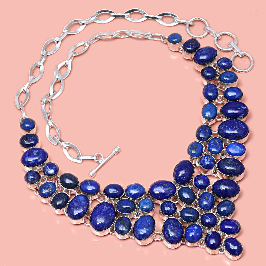 Lapis Lazuli Cabochon Gemstone Necklace S512040