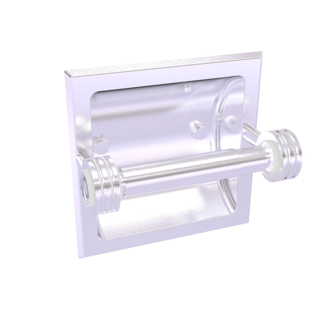 Recessed Toilet Paper Holder with Dotted Accents Antique Copper Z939