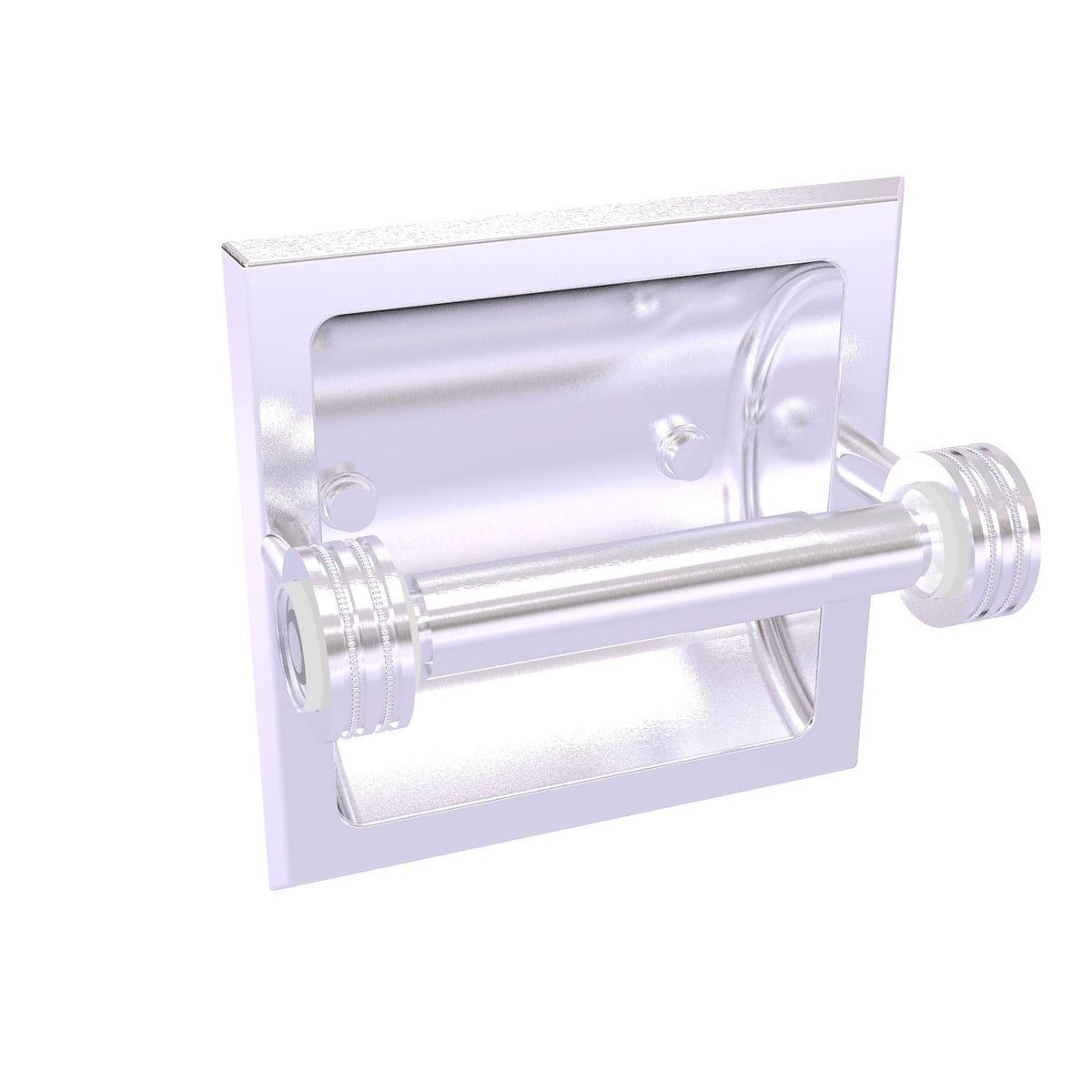 Recessed Toilet Paper Holder with Dotted Accents Antique Copper Z939