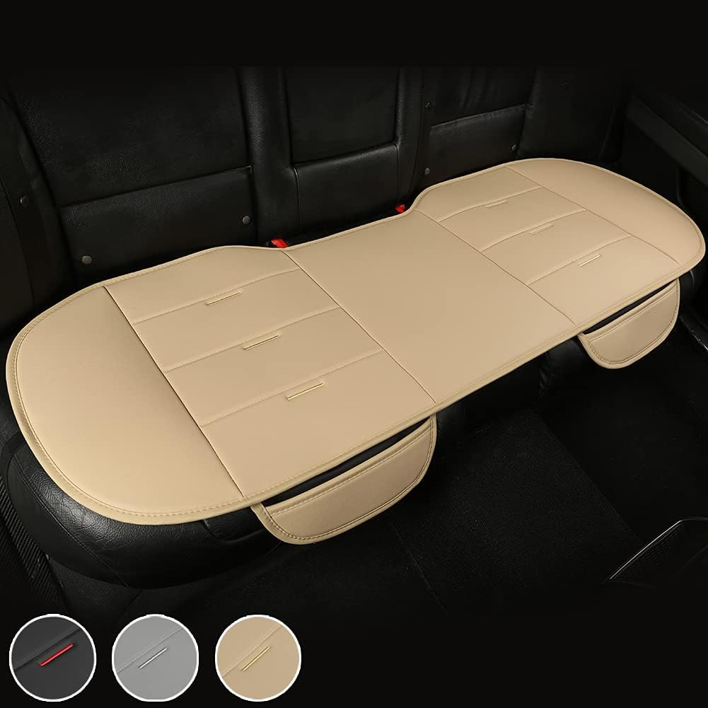 Gray PU Leather Rear Seat Cover 52.4x19.7inch T83421