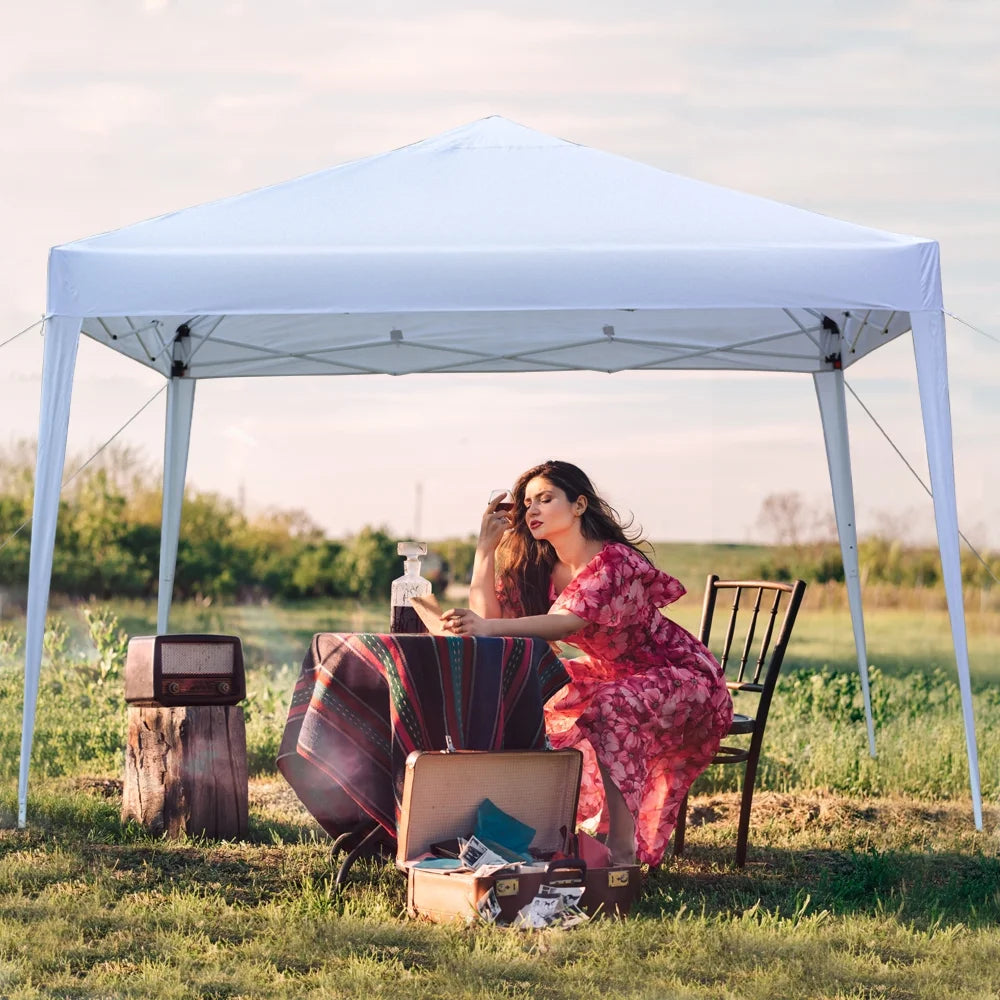 10' x 10' Pop Up Canopy Tent with Carry Bag J75831