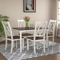 Red 5-Piece Wood Counter-Height Dining Set K901127
