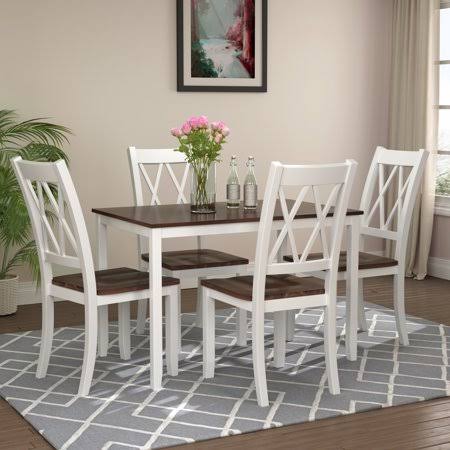 Red 5-Piece Wood Counter-Height Dining Set K901127