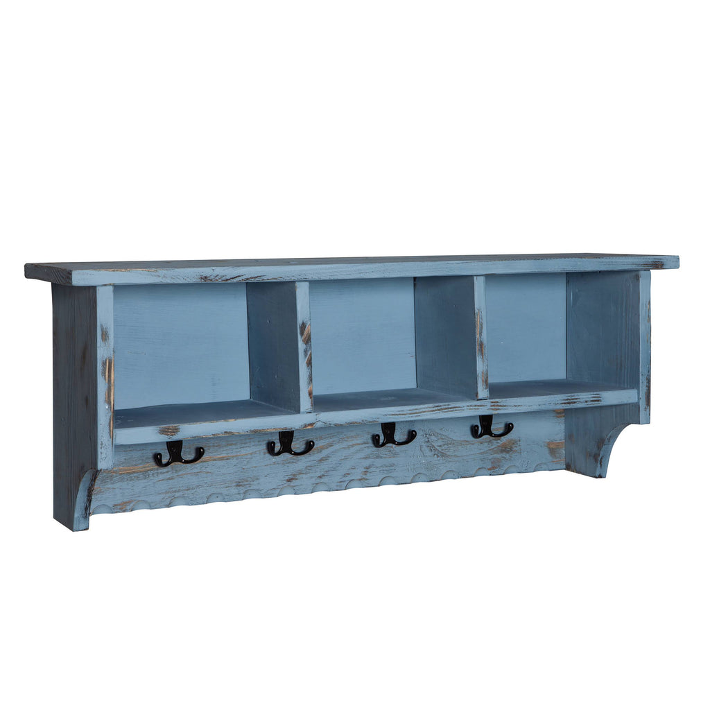Blue Coat Hook with Storage Cubbies Y8705